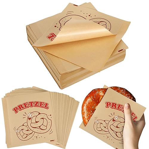 Miniatura 7 de Colarr 400 bolsas de pretzel suaves de 6.69 x 7.09 pulgadas, resistentes a la grasa, bolsas de doble apertura, para aperitivos, galletas, chocolate,