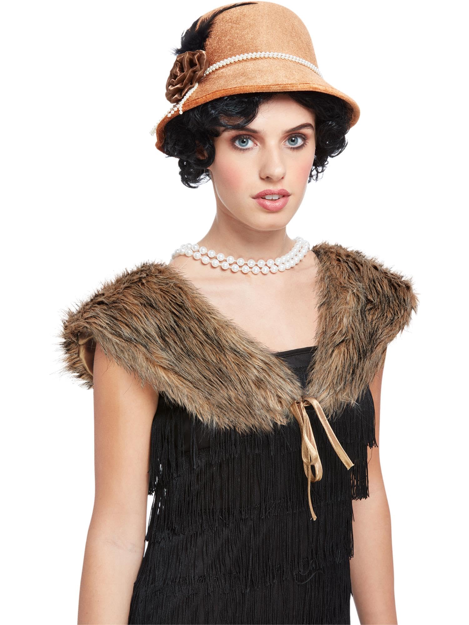 Smiffy's 20S Deluxe Instant Kit Brown Womens Black,Brown