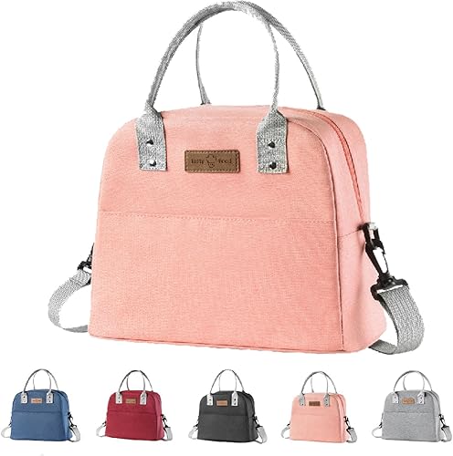 Lonchera térmica para mujeres y hombres, bolsa de almuerzo grande reutilizable con cinturón de hombro ajustable, lonchera portátil para el trabajo,