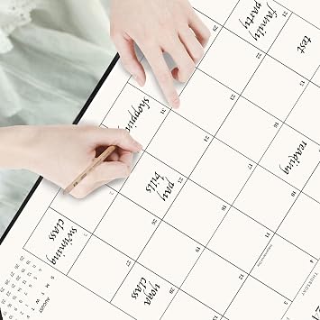 Large Desk Calendar 2026-2027 with Desk Mat, Desktop Calendar 18 Monthly Runs from January 2026 to June 2027, Desk Pad Calendar 22 x 17 Inch Perfect for Planning, Organizing, and Scheduling Your Life (Black)