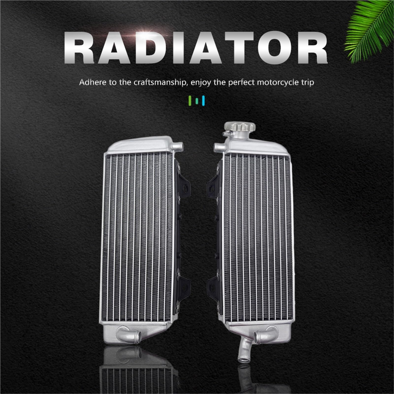 Radiateur en aluminium pour, réservoir d'eau refroidissement, pour SX XCW SXF EXCF XCF 125 150 250 300 350 Pit Dirt Bike Radiateur en pour,Radiateur moteur(Right With Cover)