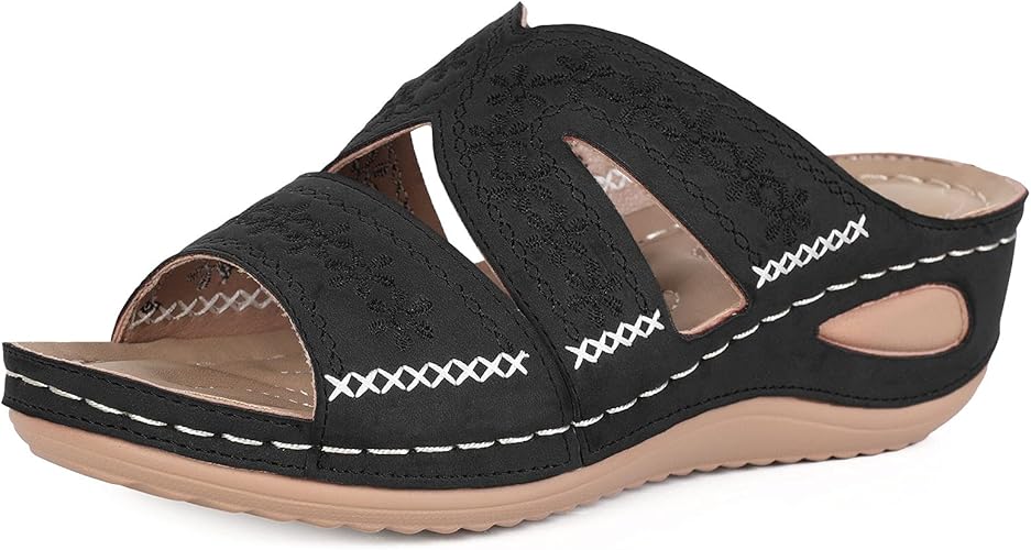 Medium heel wedge sandals Clearance