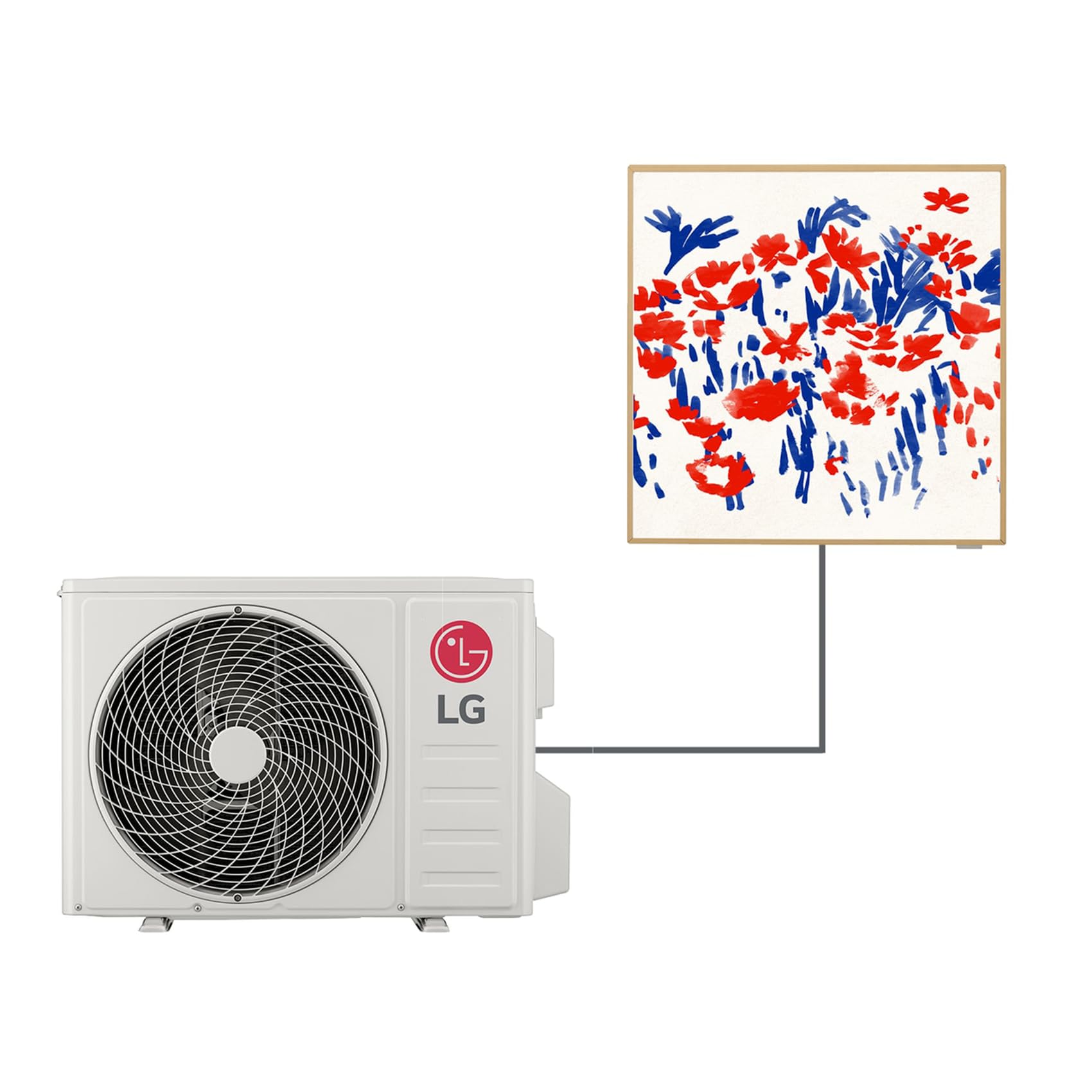 LG Aire Acondicionado Mono Split ArtCool Gallery Photo A12GA1, Climatizador de Pared 12000 Btu con Bomba de Calor, Panel Frontal Personalizable, WiFi, A++/A+