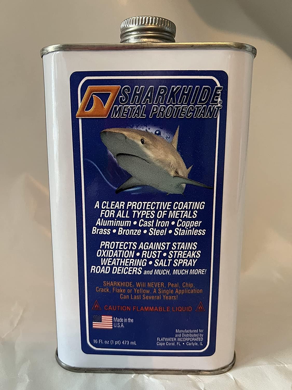 Sharkhide Metal Protectant | Aluminum, Cast Iron, Copper, Brass, Bronze, Steel | Rust, Stain, Oxidation, Streak, & Weathering Protection (16 oz (1 Pint), 1)