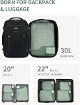 ECOHUB 4 Ensemble cubes d'emballage de compression pour le voyage, sac organisateur de valises avec étiquette, sac de voyage pour transporter sur bagages, esquisse vacances de plage, accessoires de voyage de bateau de croisière, vert