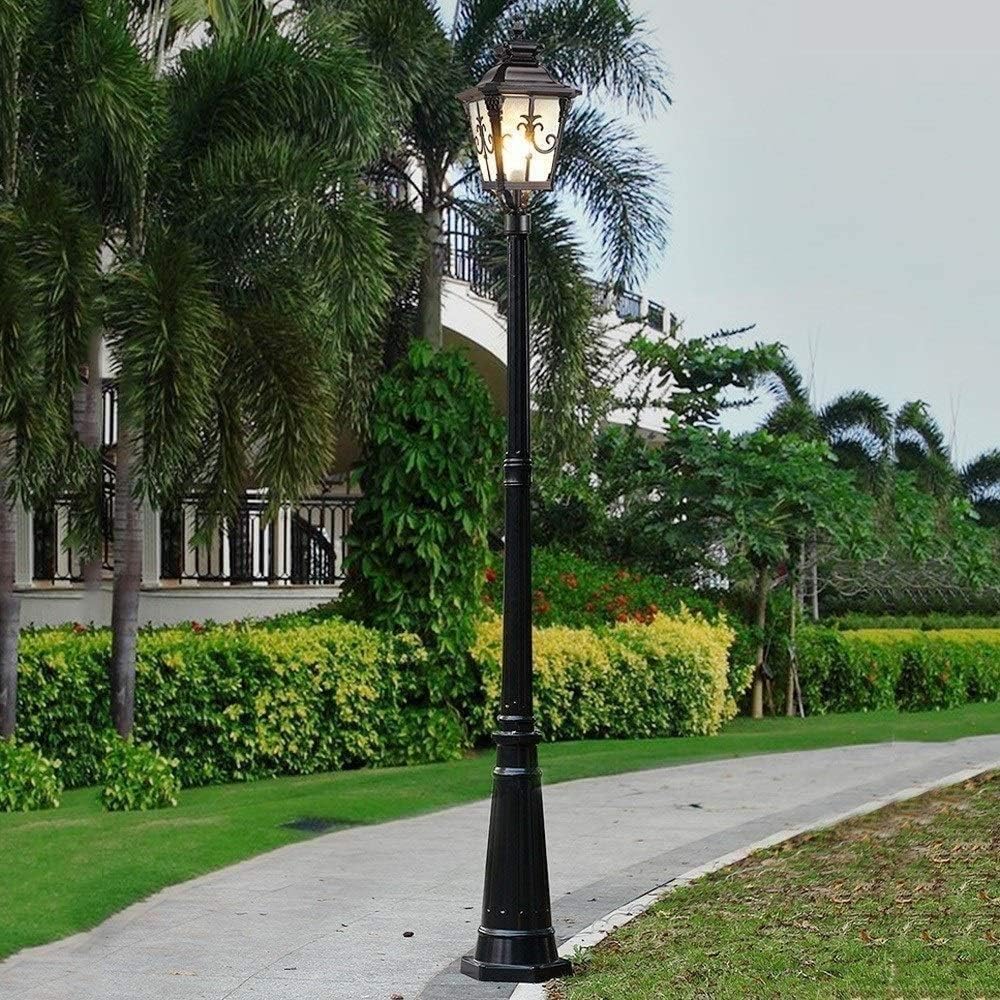 Bracket Light Led Column Headlight, Solar European Style Outdoor Waterproof Lawn Light Courtyard Garden Lights, Villa Square Lawn Lamp Outdoor Stainless Steel Bracket Light