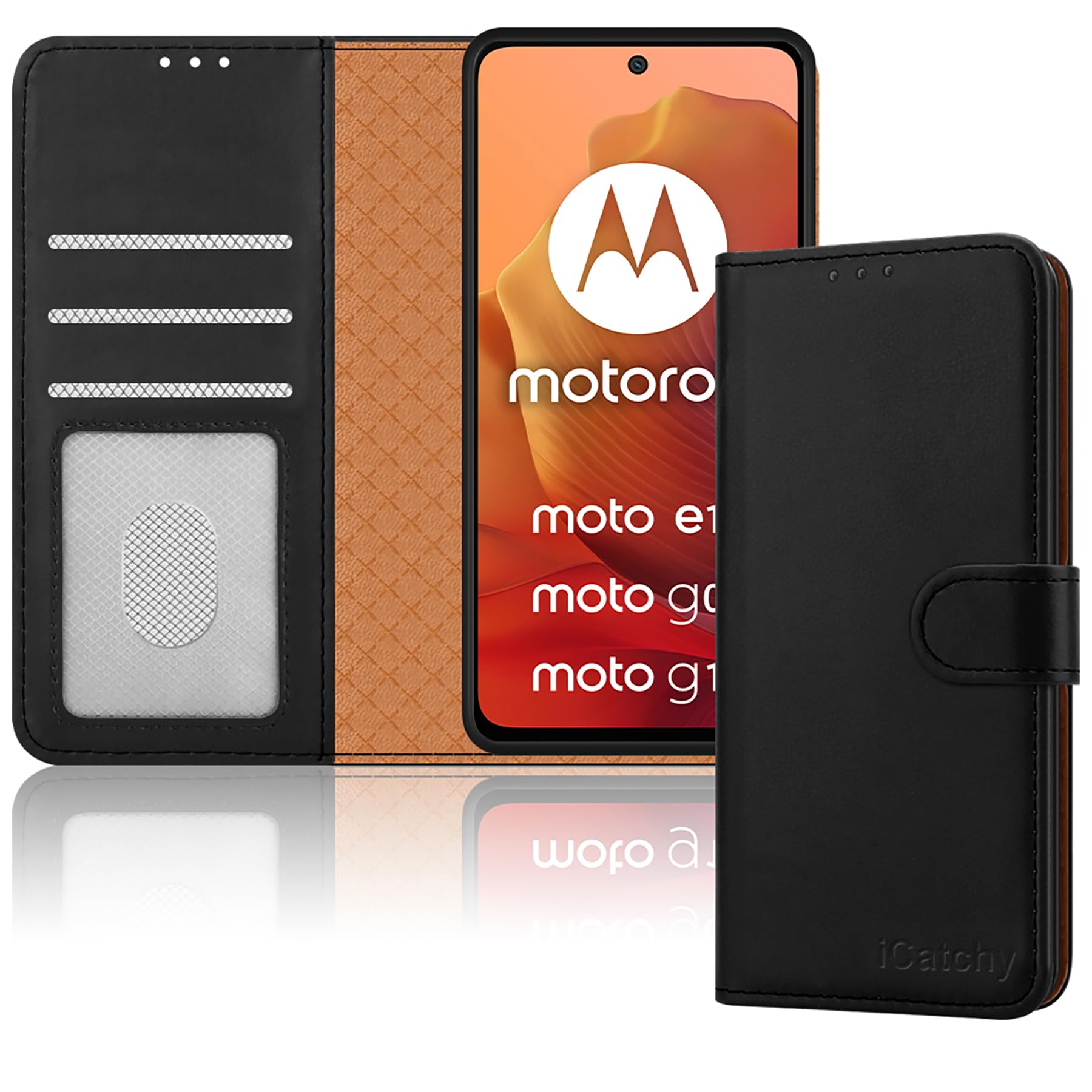 Custodia In Pelle Per Motorola Moto G05/E15, Flip Case Con Slot Per Carte Portafoglio E Supporto Viola  S2 523551775