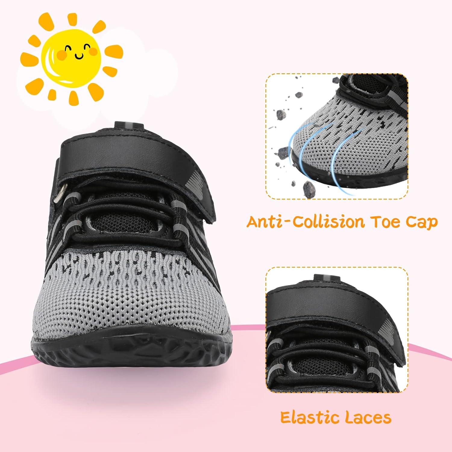 BARERUN Baby Sneakers Toddler Shoes Soft Anti-Slip Sole Newborn First Walkers Infant Toddler Breathable Athletic Running Shoes - Image 7