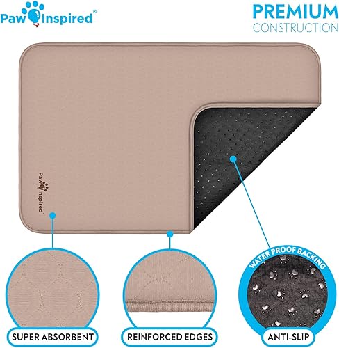 Miniatura 4 de Paw Inspired Forros lavables para jaula de perros (paquete de 2)  A prueba de fugas, almohadillas antideslizantes para orina para perreras de 48