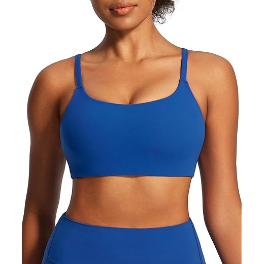 IUGA Sports Bras for Women Large Bust Sports Bras with Molded Cups Wireless Push Up High Impact Workout Yoga Gym Top