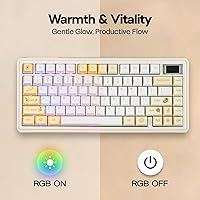 Vista 5 de EPOMAKER Sunflower PBT Keycaps, 133 Keys, Cherry Profile, Dye Sublimation, ISO/ANSI Layout, 60%/75%/96%/Full Size, Custom Keyboard Keycaps Set for