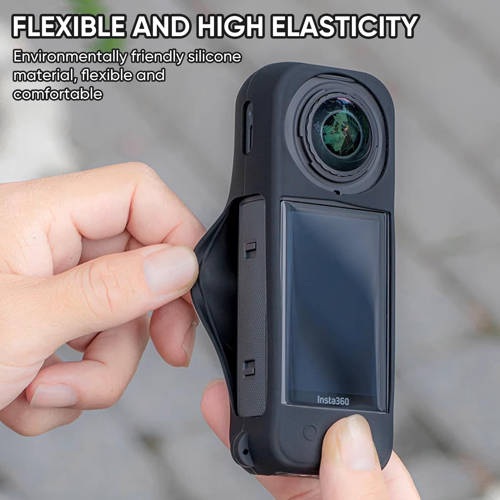 2 Custodie In Silicone Per Insta360 X5 – Copertura Completa Con Fori Precisi, Antiscivolo, Copriobiettivo Separabile, Per Trekking E Sport