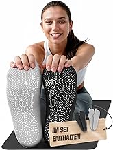NirvanaShape Yoga & Pilates Socks - Non-Slip Yoga Socks with ABS Nubs for Men and Women - Non-Slip Stopper Socks Made of Comfortable Cotton [Oeko-Tex Certified]