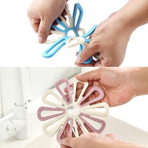 Miniatura 6 de Silicone Trivet Mat Set of 3, GUANCI Hot Pot Holder Hot Pads for Table & Countertop Set Non-Slip & Heat Resistant Modern Kitchen Hot Pads for Pots &