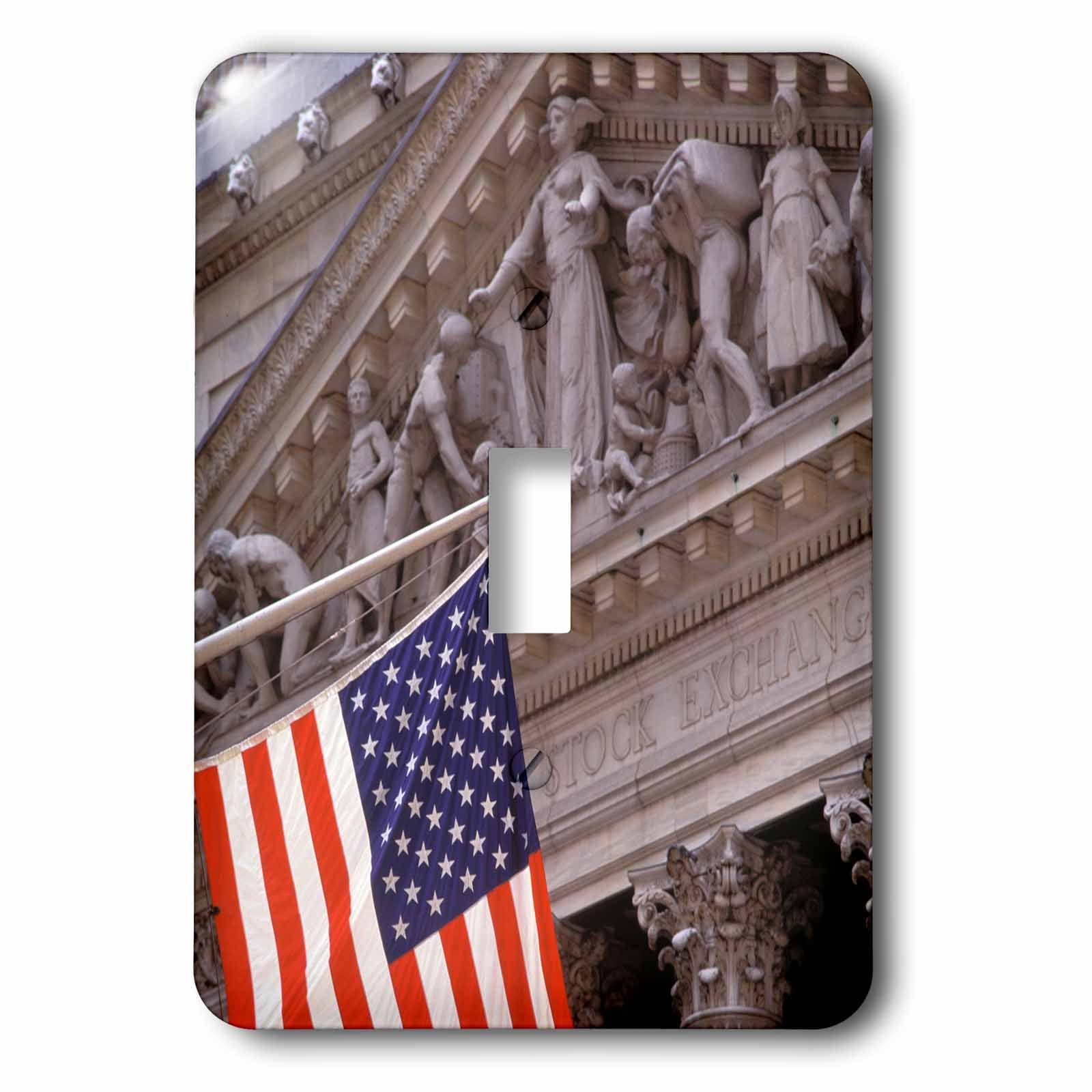 Interrupteur à bascule New York Wall Street multicolore 3dRose lsp