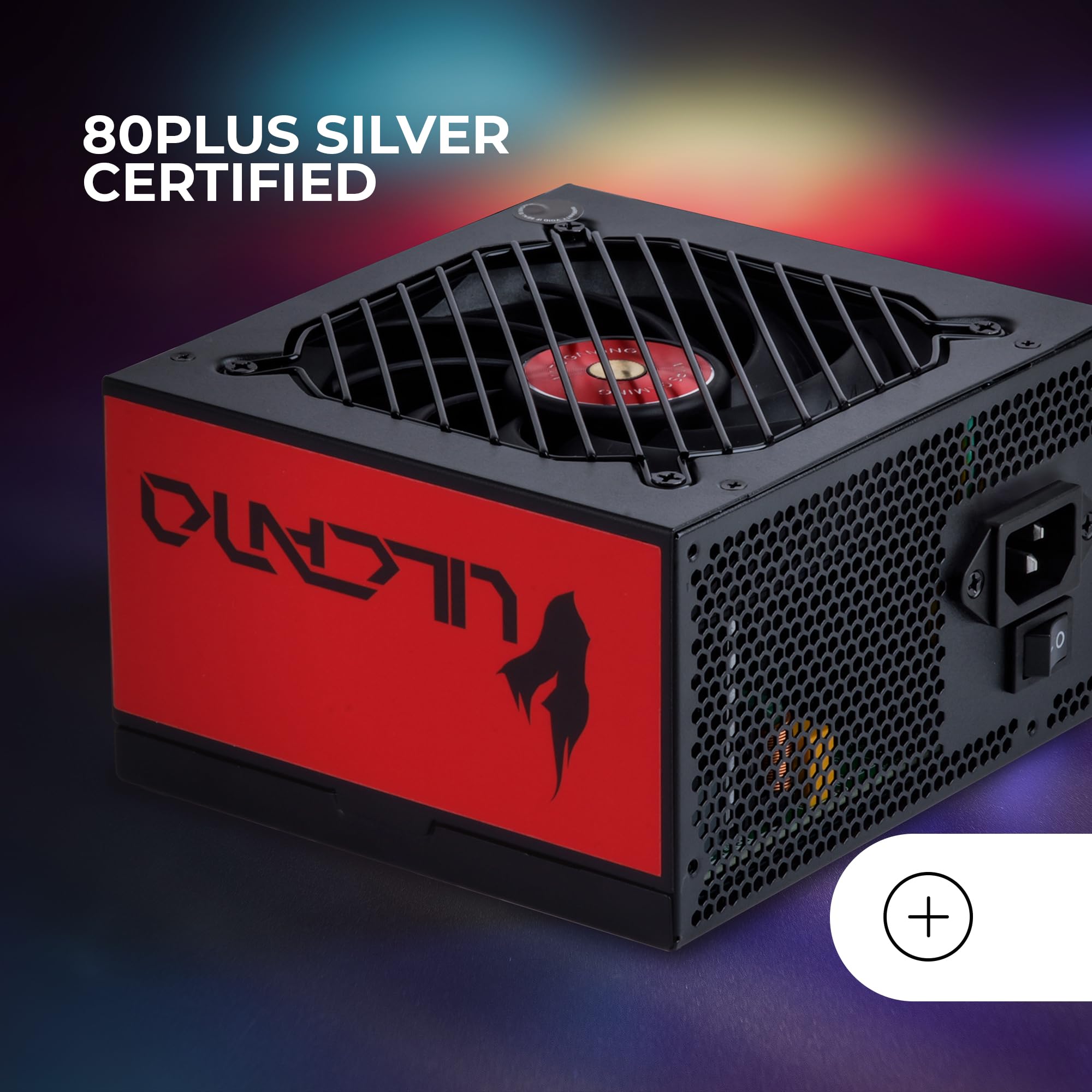 Mars Gaming MPVU750SI, Alimentatore ATX 750W, 10 Anni di Garanzia, 80 Plus Silver, +87% Efficienza, Tecnologie AI2-RPM, DC-DC e SMD, PFC Attivo, Condensatori Giapponesi Toshin Kyogo 105º, Rosso