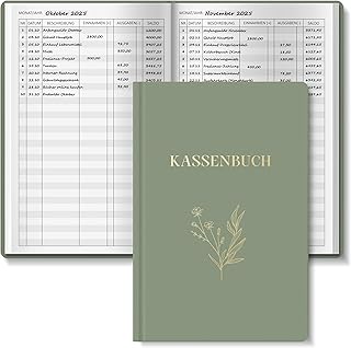 BIROYAL Kassenbuch A5-120 Seiten Haushaltsbuch, Budget Planner & Kassenbücher - Einnahmen Ausgaben Buch - Haushaltsbuch zum Eintragen - Kassenbuch Kleinunternehmer- Ausgaben Tracker Finanzplaner
