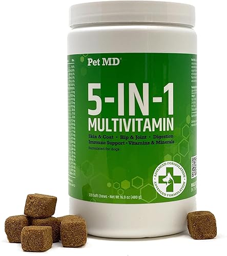 Miniatura 2 de Pet MD Paquete de masticación suave multivitamínico 5 en 1 y avanzado para cadera y articulaciones