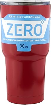 Zero Degree Stainless Steel Tumbler with Lid, Double Vacuum Insulated Travel Mug for Hot and Cold Drink 30oz- Red