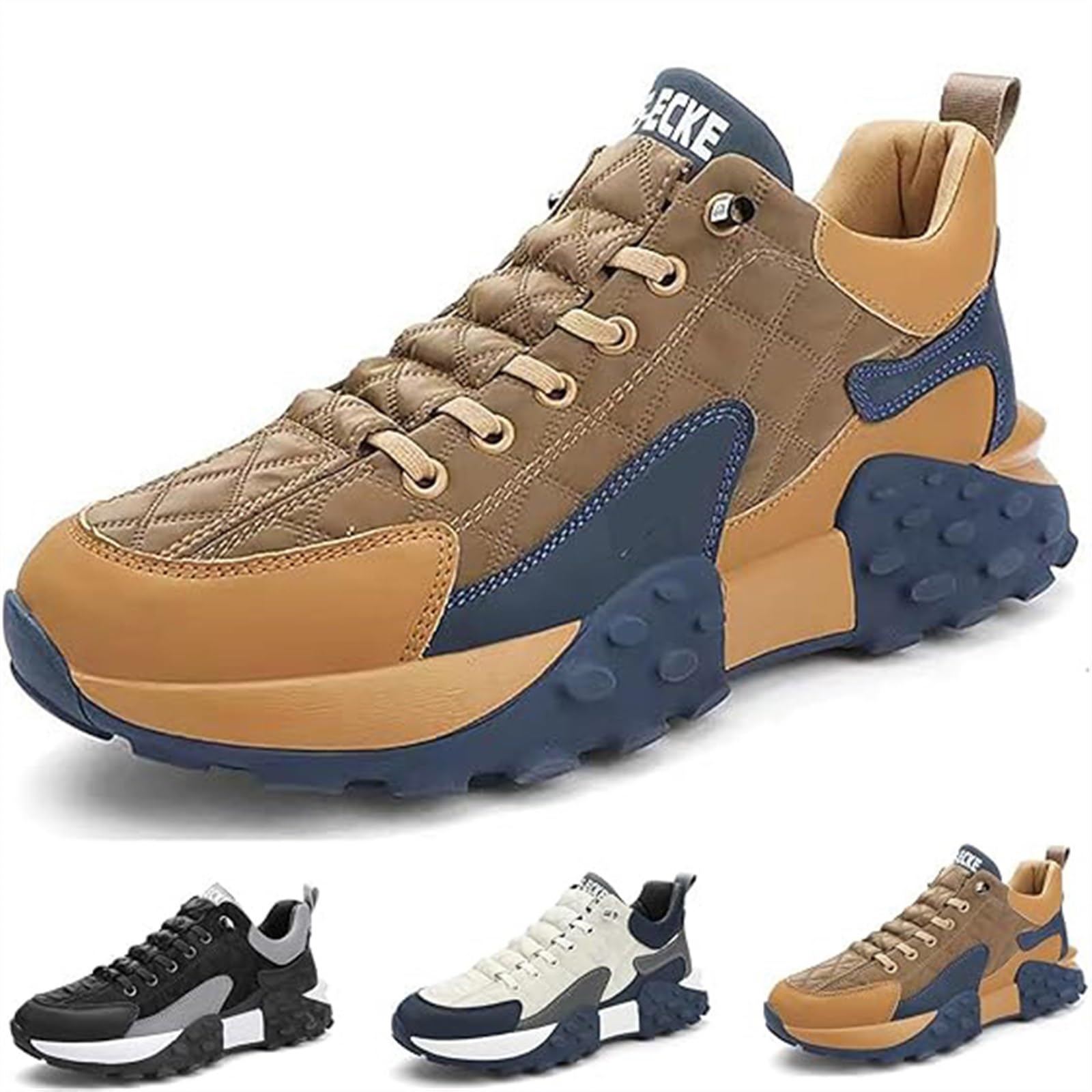 Zapatillas Ortopédicas Softsfeel 2024 para Hombre - Zapatos Cómodos sin Cordones para Caminar y Aliviar el Dolor de Pies (Color: Brown, Size)