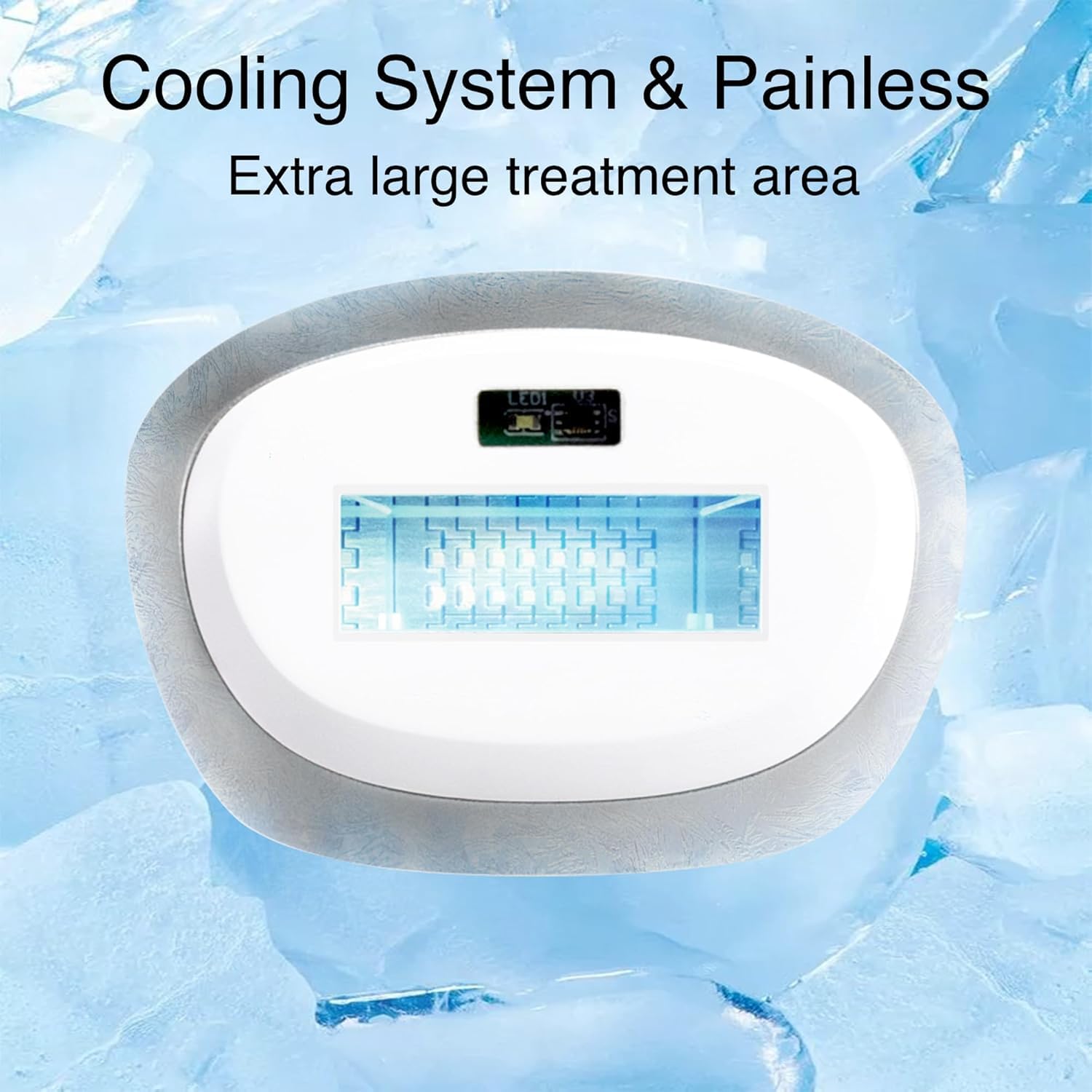 DermRays Épilation laser à diode 1064 nm pour femmes et hommes, pour tons de peau 1-6, refroidissement par glace, épilation grand angle pour le visage, le corps, pour les peaux profondes