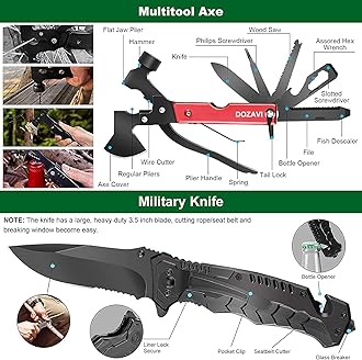 Gift for Men Dad Husband Christmas, Survival Kits, 142 in 1 First Aid Kit, Emergency Kits, Survival Gear and Equipment with Molle Pouch for Camping Hiking Outdoor