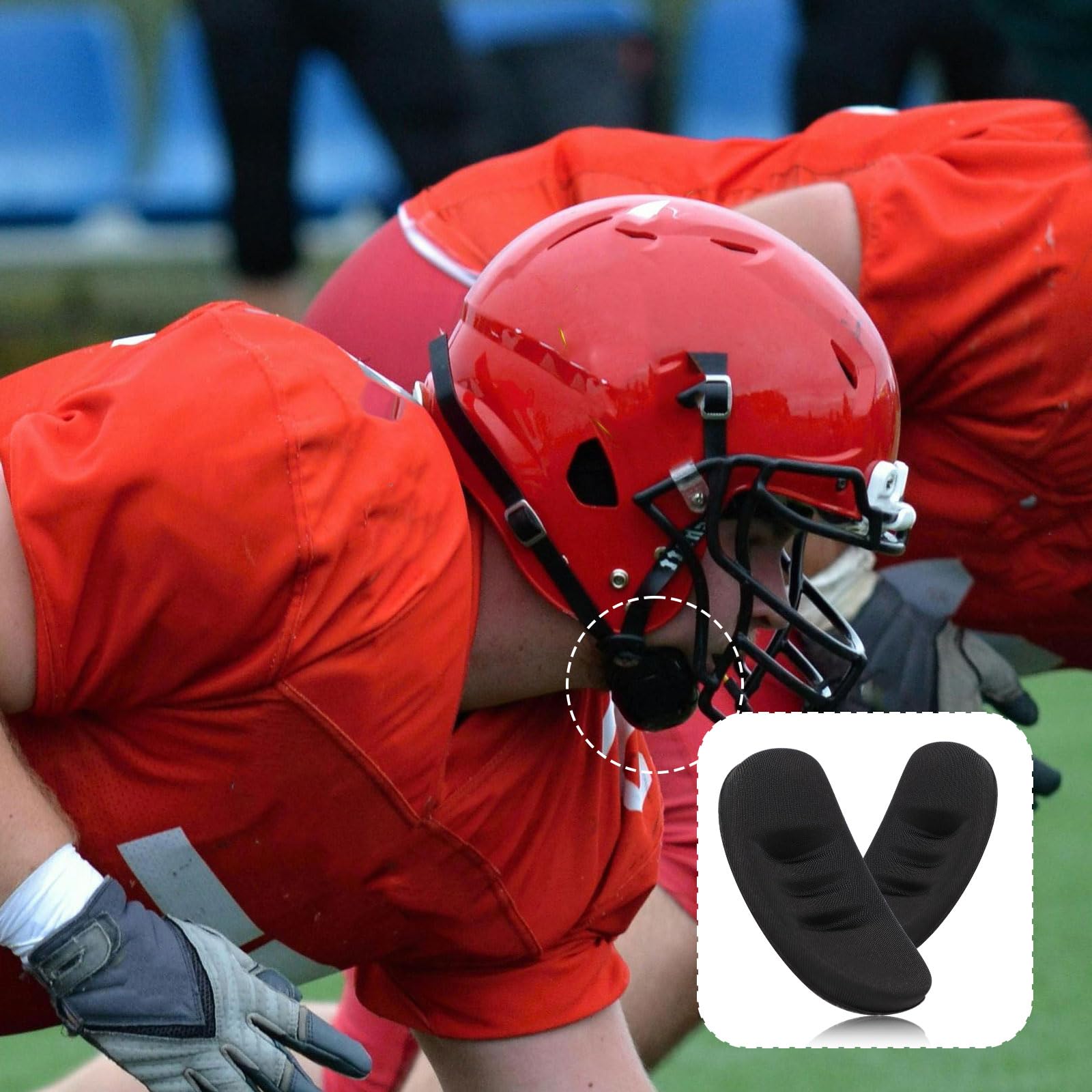 2 Pezzi di Maschera per il Mento di Softball Fielder, Maschera per il Mento Ricambio Baseball Softball Protezione per il Viso Imbottitura del Casco per Uomini Donne Giovani e Adulti