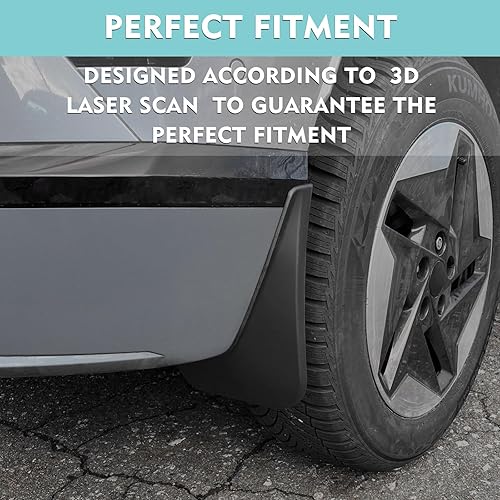Miniatura 4 de BestEvMod Juego de 4 protectores contra salpicaduras para guardabarros KONA EV, no es necesario taladrar agujeros, compatible con accesorios