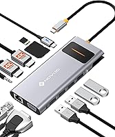 Vista 8 de NOVOO Hub USB C 5 en 1 con adaptador HDMI 4K, 2 puertos USB 3.0, 1 puerto de memoria SD, 1 lector de tarjetas microSD