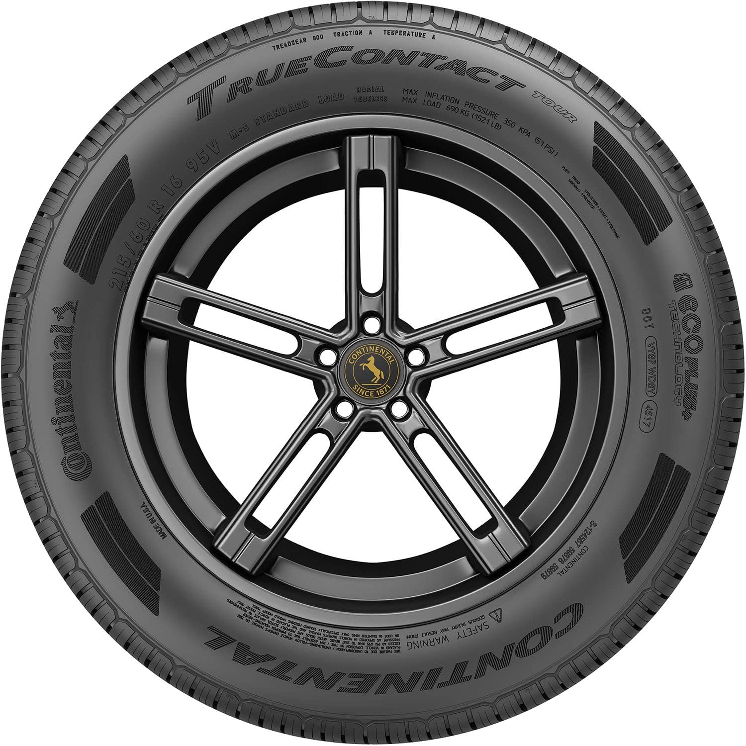 Continental TrueContact Tour All-Season Radial Tire - 205/60R16 92H