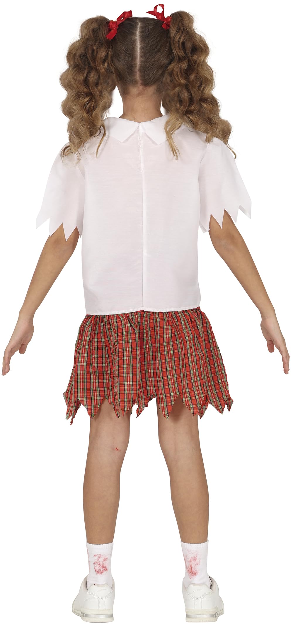 FIESTAS GUIRCA Zombie School Girl Girls Fancy Dress Costume - Red High School Uniform - Halloween Girls Costumes Age 7-9 Years - Image 3
