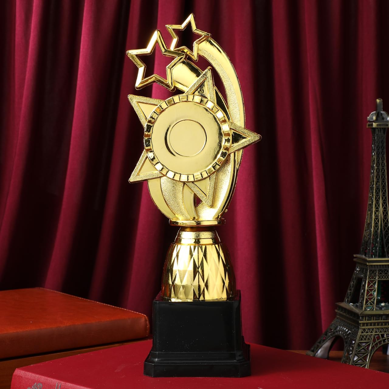 Golden Plastic Kids Trophy - 9.84 Inch Multi-Function Trophy Award for Kindergarten Graduation, Classroom Decorations, Competitions, and Celebrations