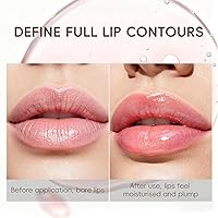 Vista 17 de KISSIO Plumper de labios, brillo de labios de color, potenciador de labios, extractos de plantas, suero labial que rellena los labios, brillo labial