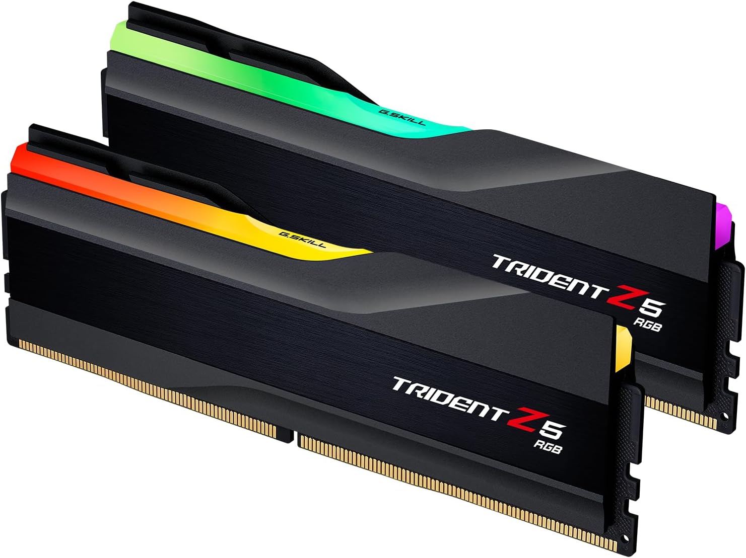 G.SKILL Trident Z5 RGB Series DDR5 RAM (Intel XMP 3.0) 32GB (2x16GB) 6400MT/s CL32-39-39-102 1.40V Desktop Computer Memory U-DIMM - Matte Black (F5-6400J3239G16GA2-TZ5RK)
