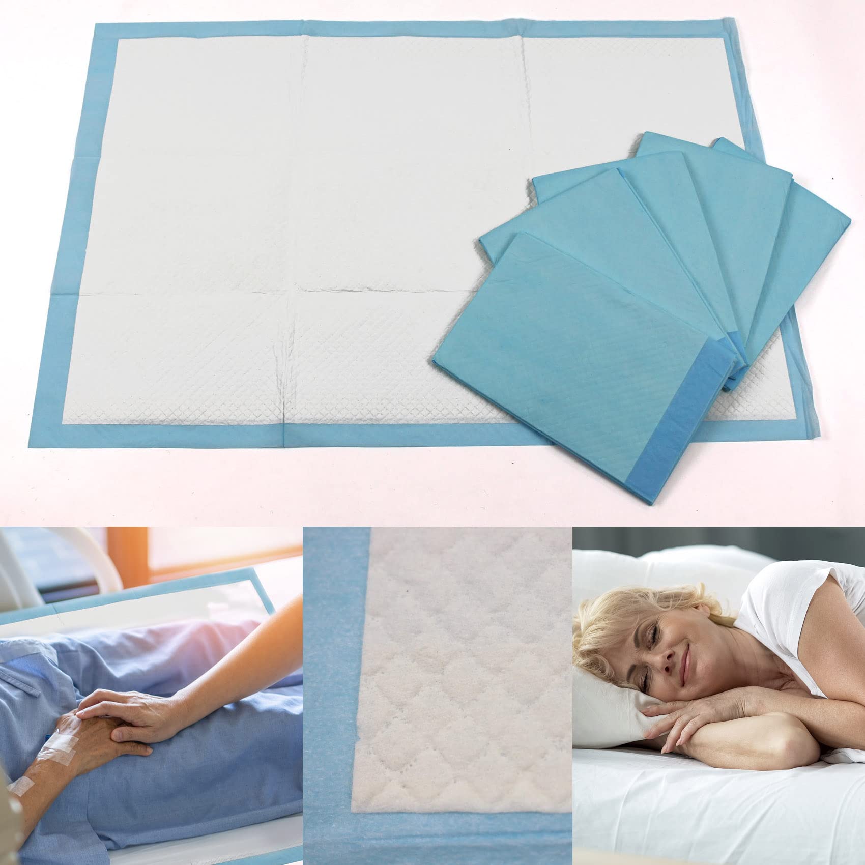 Disposable Incontinence Bed Pad Protection Sheet 60x45cm Absorb 1200ml 50pcs