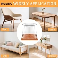 RUSIDO 35 db Szögletes Szék Lábvédő Sapka, Szilikon Védőkupak Fa Padlóhoz, Csúszásgátló Feltét 39-47 mm 5