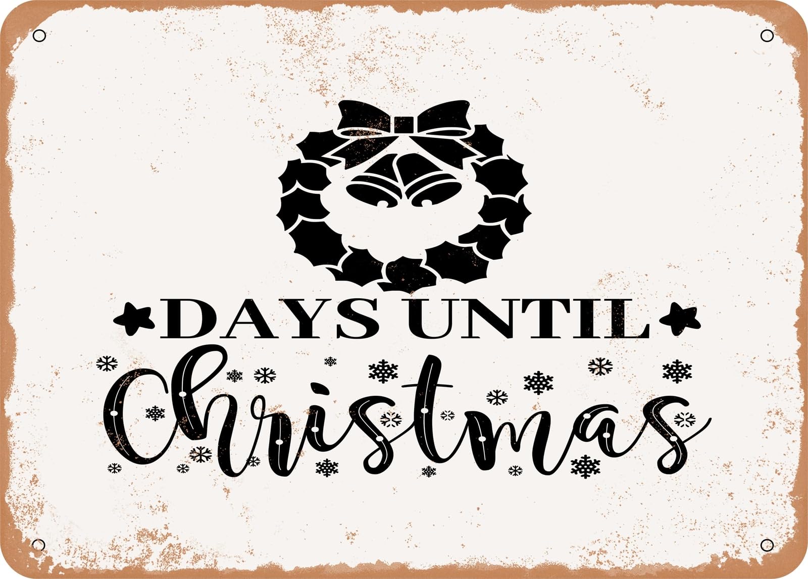 Metal Sign - Days Until Christmas - Vintage Look Sign home decor