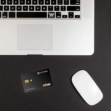 FIDO2 Security Key, Two Factor Authentication (2FA) NFC Security Key, Connect via NFC for Microsoft, Apple, Google, Facebook, Dropbox, Mifare DESFire, Convenient Card Format, FIDO Certified