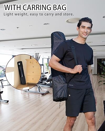 Miniatura 7 de Tapete de yoga grueso y ancho para mujeres y hombres, tapete de ejercicio grande de 78 x 35 pulgadas, tapete de entrenamiento para gimnasio en casa,