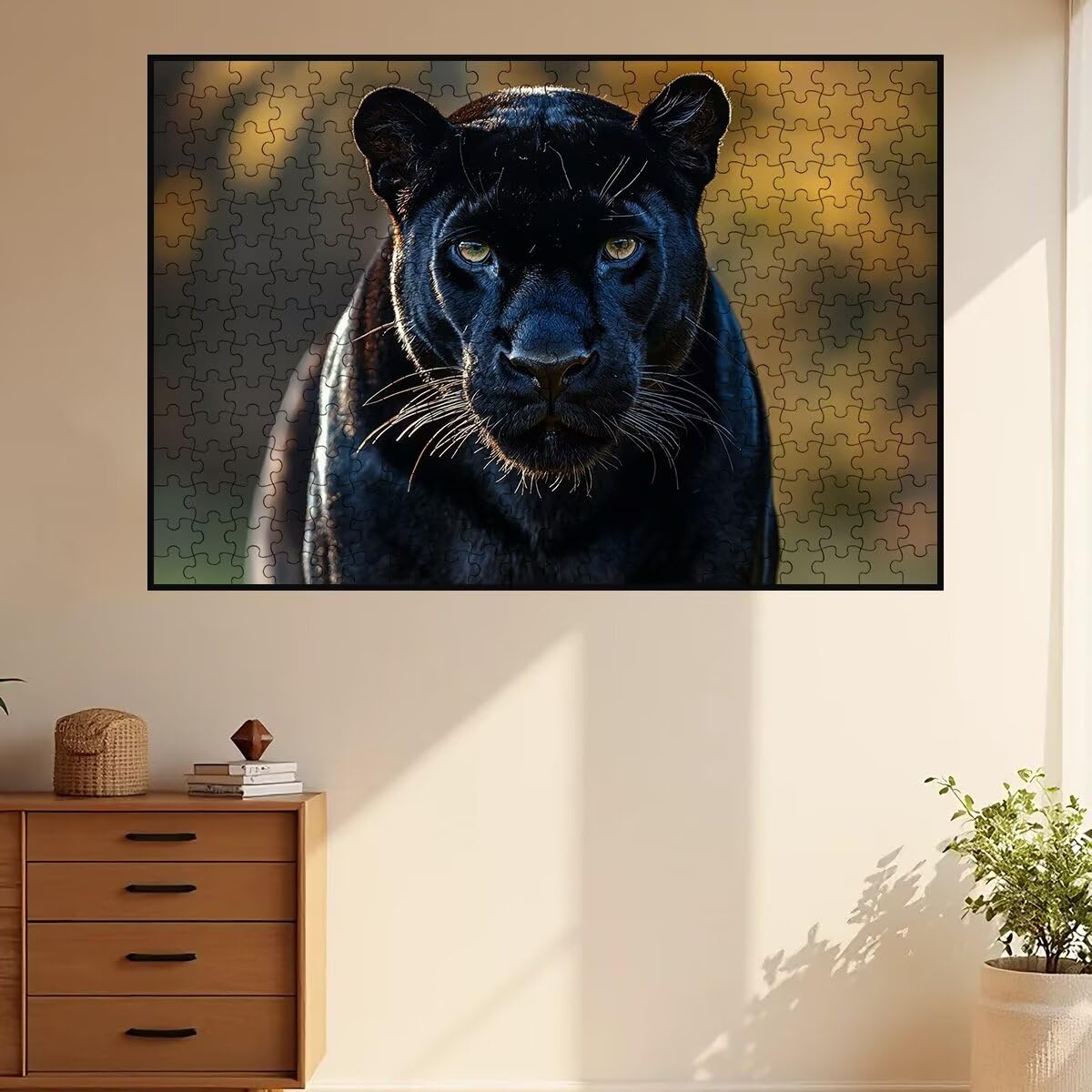 Puzzle 1500 sztuk dla dorosłych zwierząt, Leopard Puzzle 1500 sztuk dla dorosłych, drewniane puzzle z pudełkiem na prezent rozmiar 87 x 57 cm, wyzwanie puzzle dla całej rodziny, prezent dla kobiet