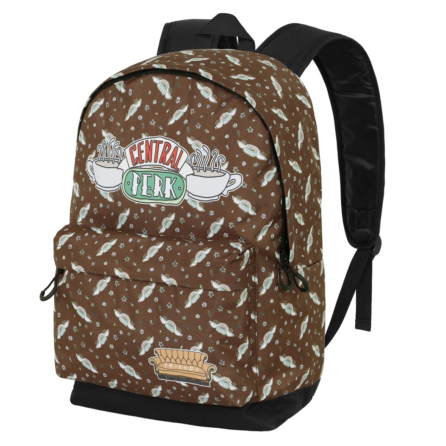 Friends Central Perk-Fan HS Backpack 2.0, Brown, Brown, One Size, Fan HS Backpack 2.0 Central Perk Clothing, Shoes & Accessories