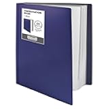 Dunwell Presentation Binder 60-Pocket, Displays 120 Pages, 8.5x11 Portfolio Binder with Plastic Sleeves, Storage and Organizer for Documents, Photos, Kids Artwork, Projects, Recipes (Blue)