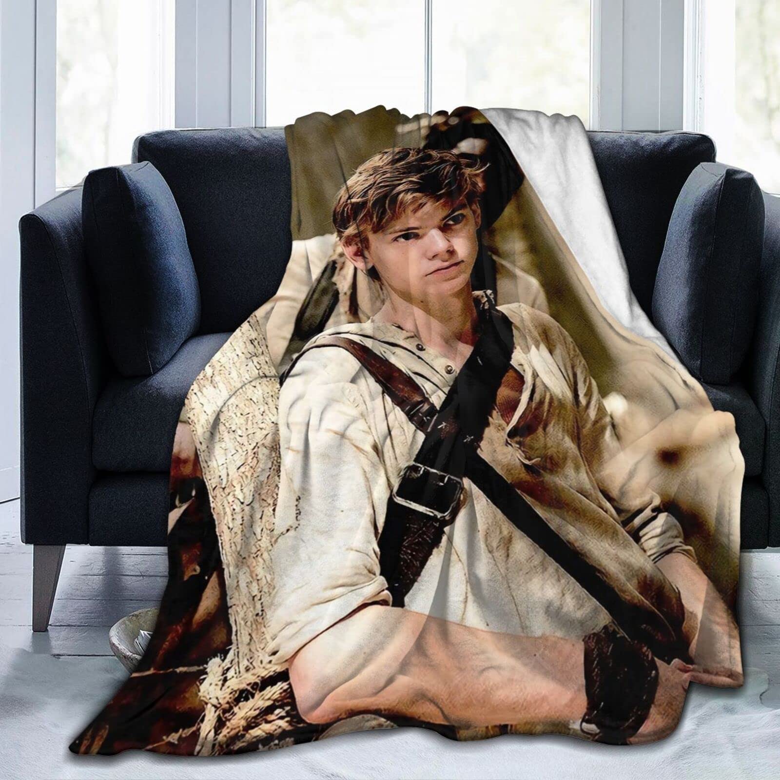 Yingd Gold Thomas Brodie Sangster Blanket Blanket Ultra Soft Flannel Throw Blankets Warm And Cozy Anti-Pilling Blanket 125X100cm