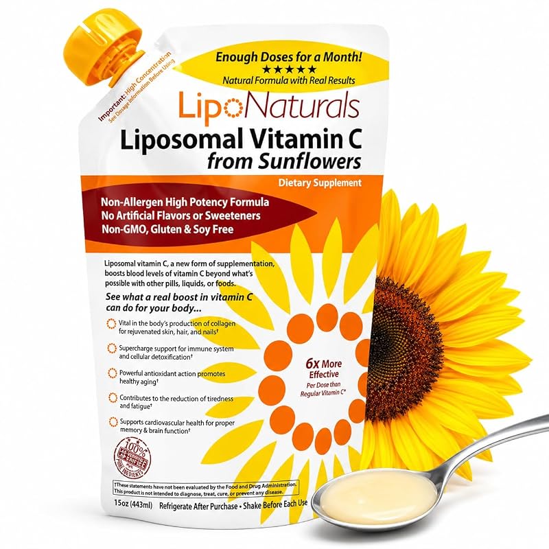 Lipo Naturals Vitamina C lipossomal 1000 mg, 1 sachê de 443,55 mL