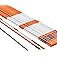 VEVOR Driveway Markers, 30 PCS 48 inch, 0.31 inch Diameter, Orange Fiberglass Poles Snow Stakes with Reflective Tape, 12" Ste