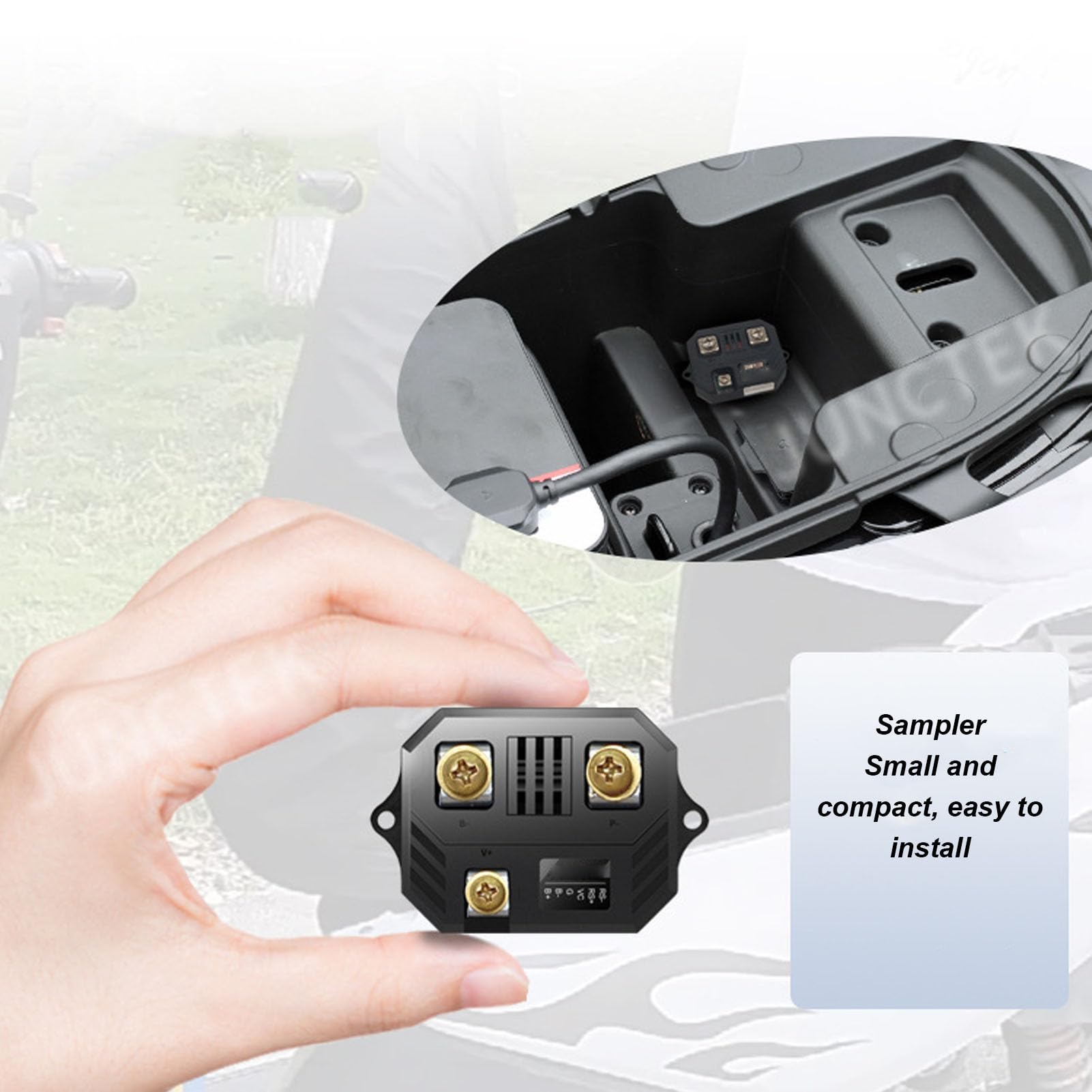 Batteriemonitor mit Shunt, 100 A, 10–100 V, Digitales Strom-Voltmeter, Amperemeter für Wohnmobil, Motorrad, Golfwagen, Solarpanel-Batterie mit 1,8-Zoll-Farbbildschirm,
