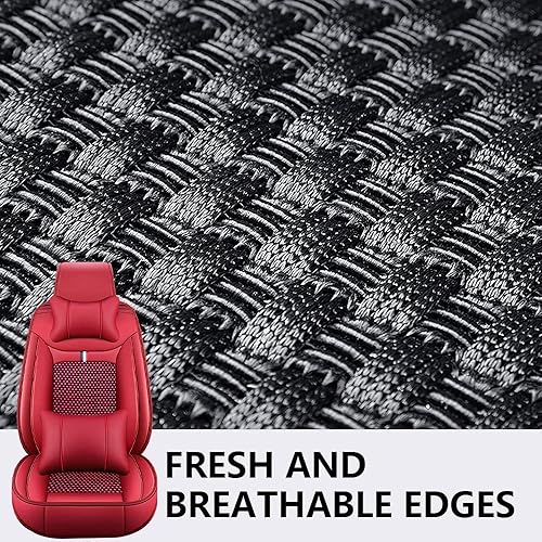 Miniatura 5 de MVRVMV Fundas universales para asiento de coche Mazda CX-9 2002-2023 con 2 reposacabezas y 2 almohadas de respaldo juego completorojo