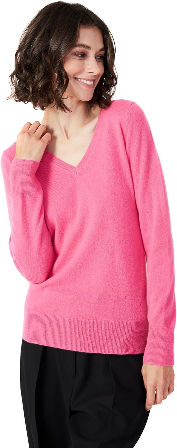 100% Pure Cashmere V-Neck Women's Sweater