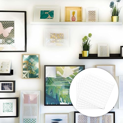 Miniatura 5 de 600 unidades6 hojas de puntos adhesivos de doble cara, masilla transparente de 0.4 pulgadas, puntos adhesivos adhesivos fuertes, puntos adhesivos