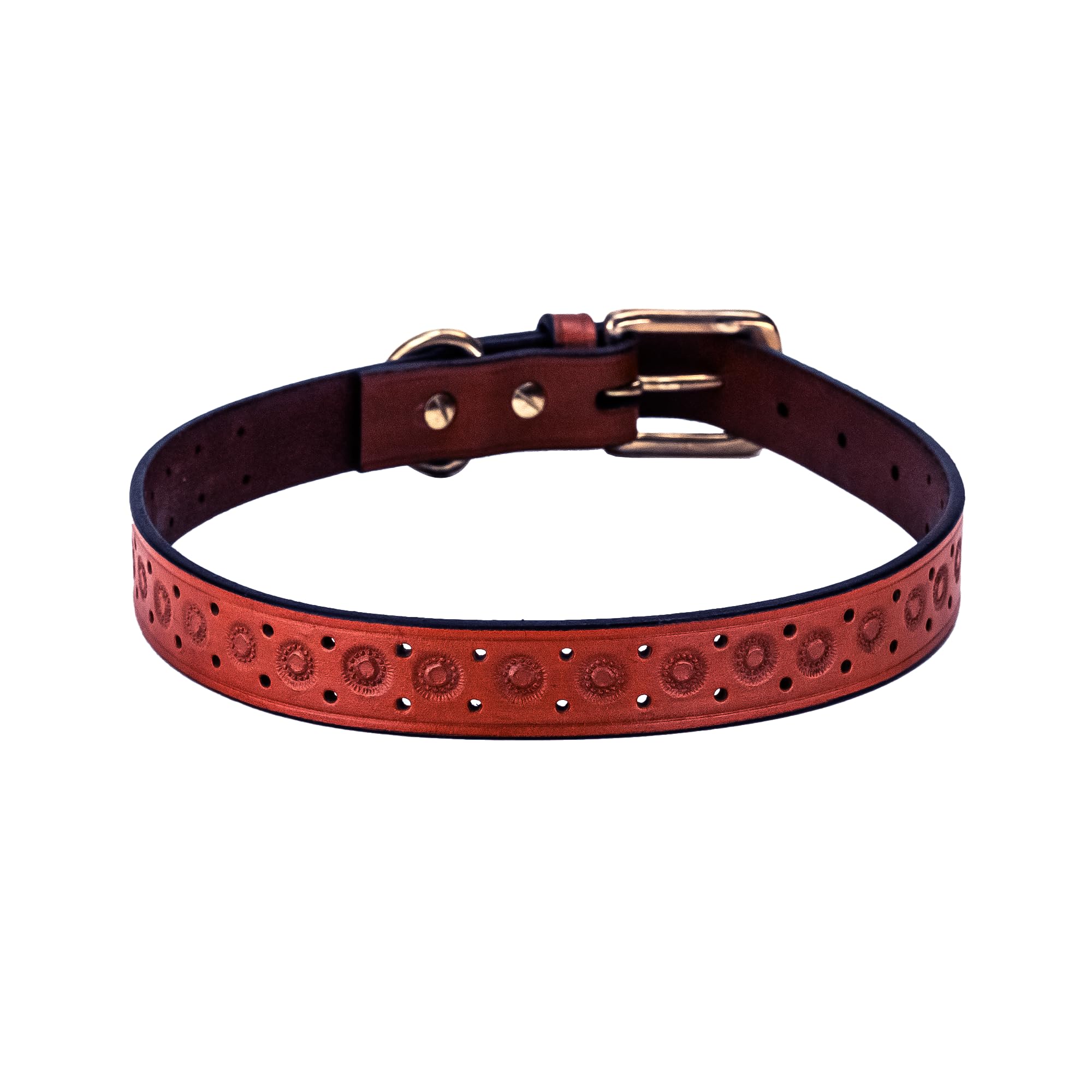 Adil’S Hand-Tooled Leather Dog Collar 1 Inch Width, Adjustable Sizes, Soft Padded Comfort with D-Ring & Sturdy Metal Buckle - Ideal for Small to Large Dogs, Maroon Colour, Size: S (B0D94HPR39) Amazon Price History, Amazon Price Tracker